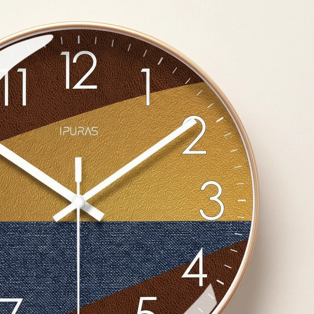 Horloge murale tricolore pvc silencieuse