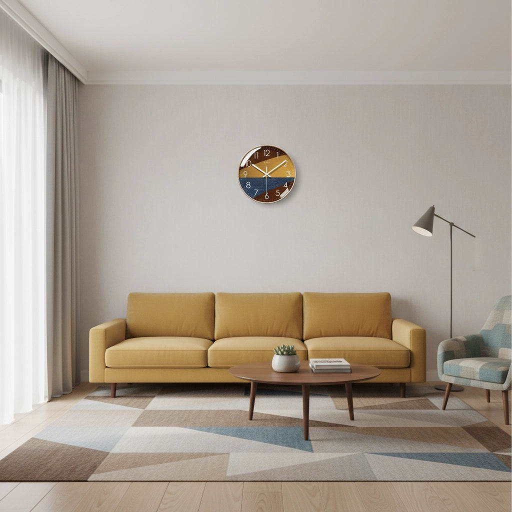 Horloge murale tricolore pvc silencieuse