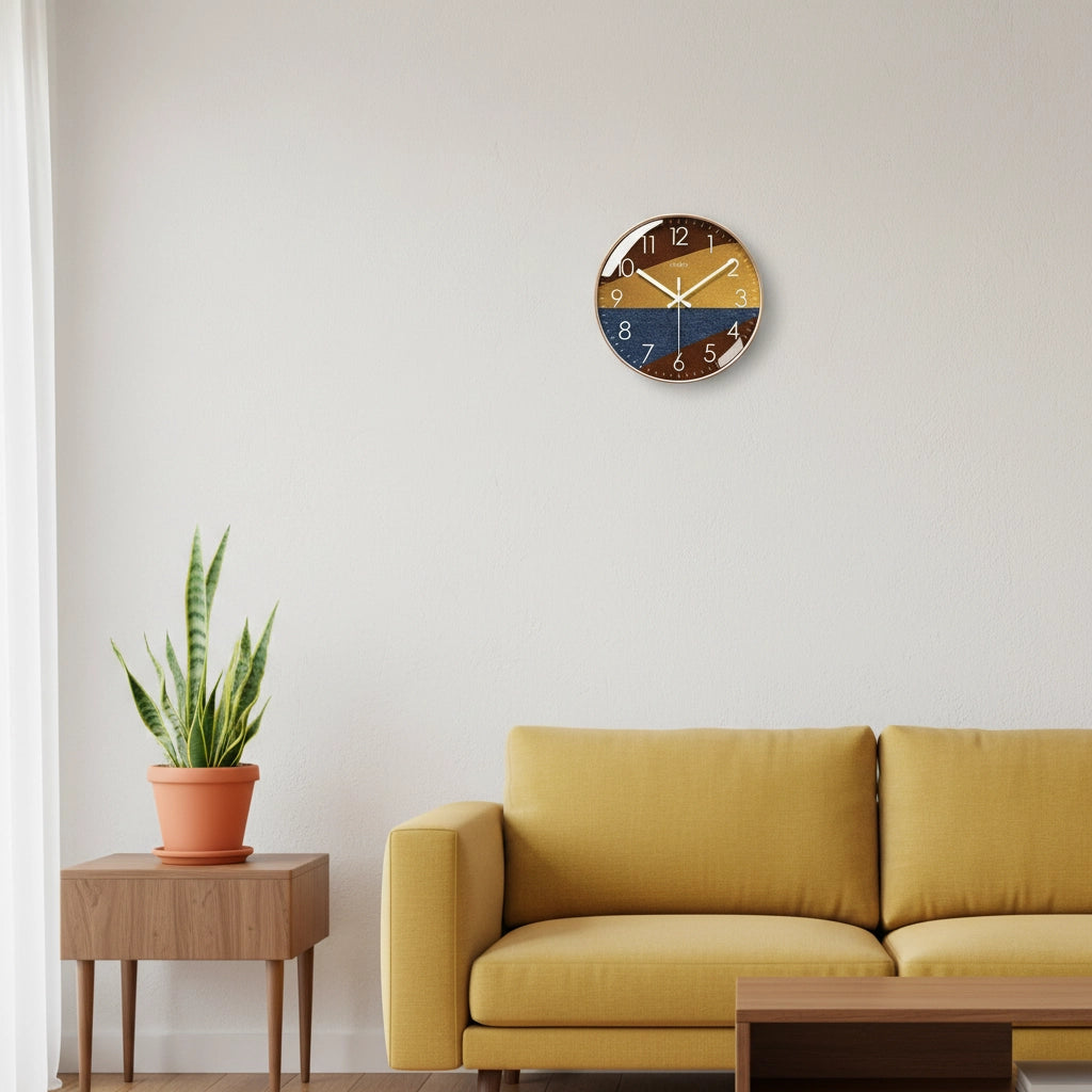 Horloge murale tricolore pvc silencieuse Image