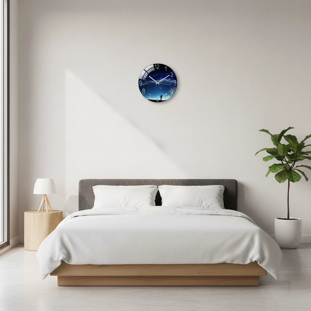 Horloge murale verre galaxie onirique Image