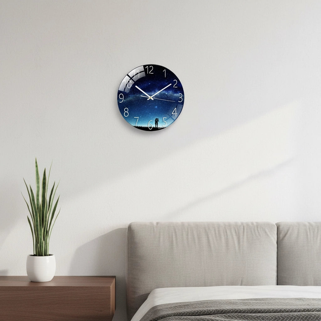 Horloge murale verre galaxie onirique Image