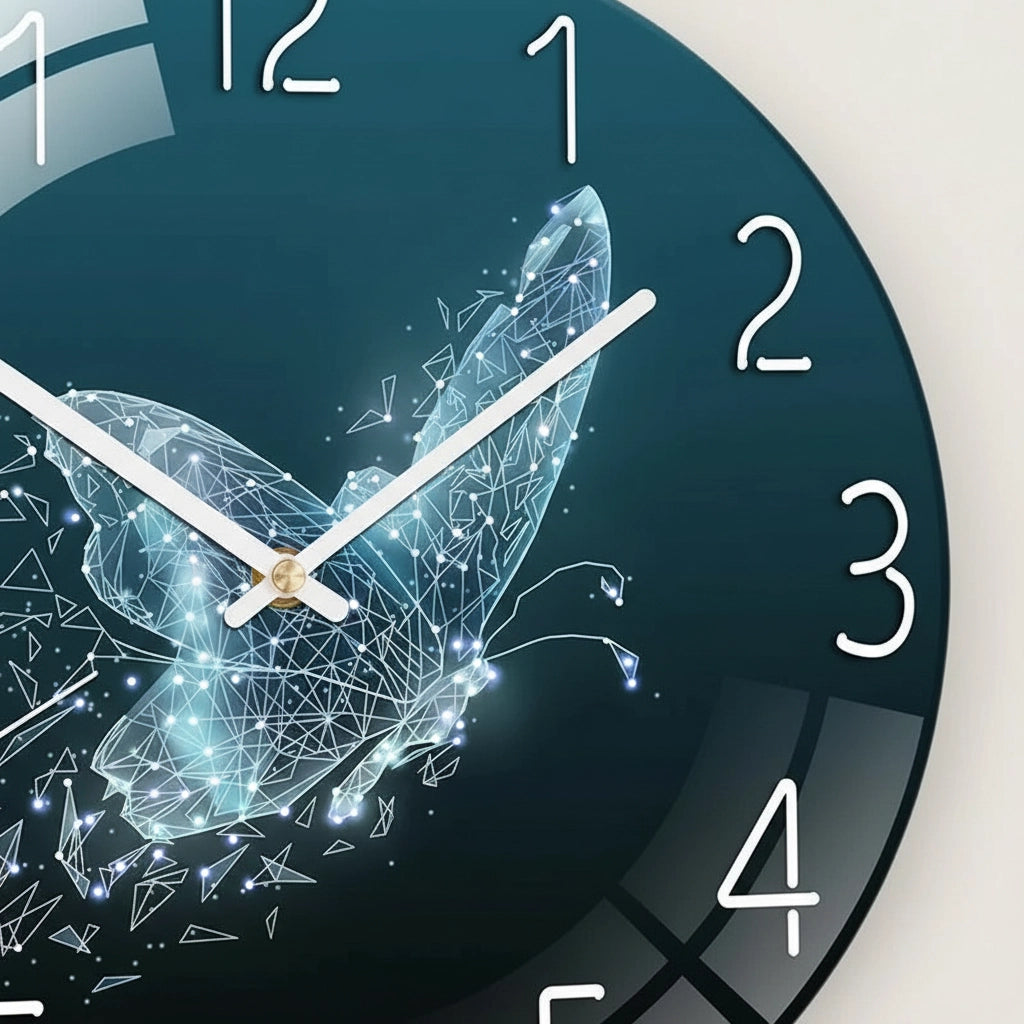 Horloge murale verre hd brillante
