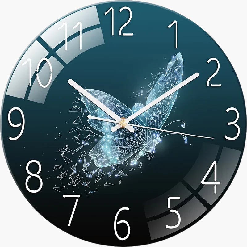 Horloge murale verre hd brillante 30 cm