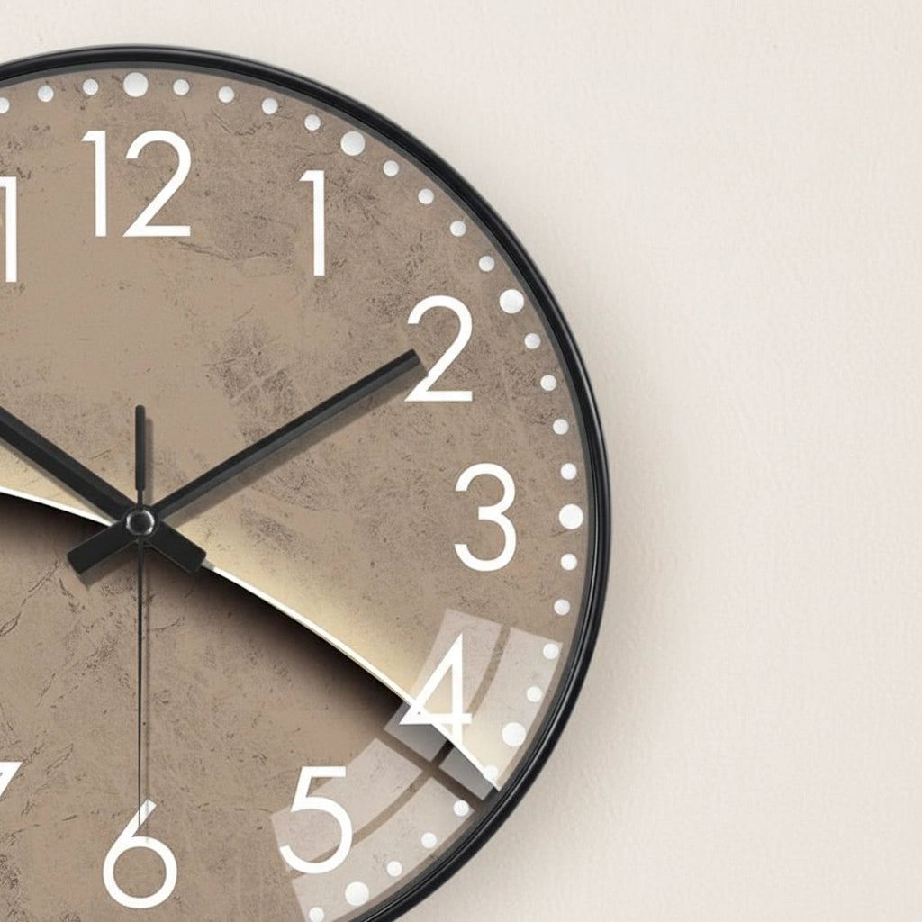 Horloge murale verre minéral abstrait