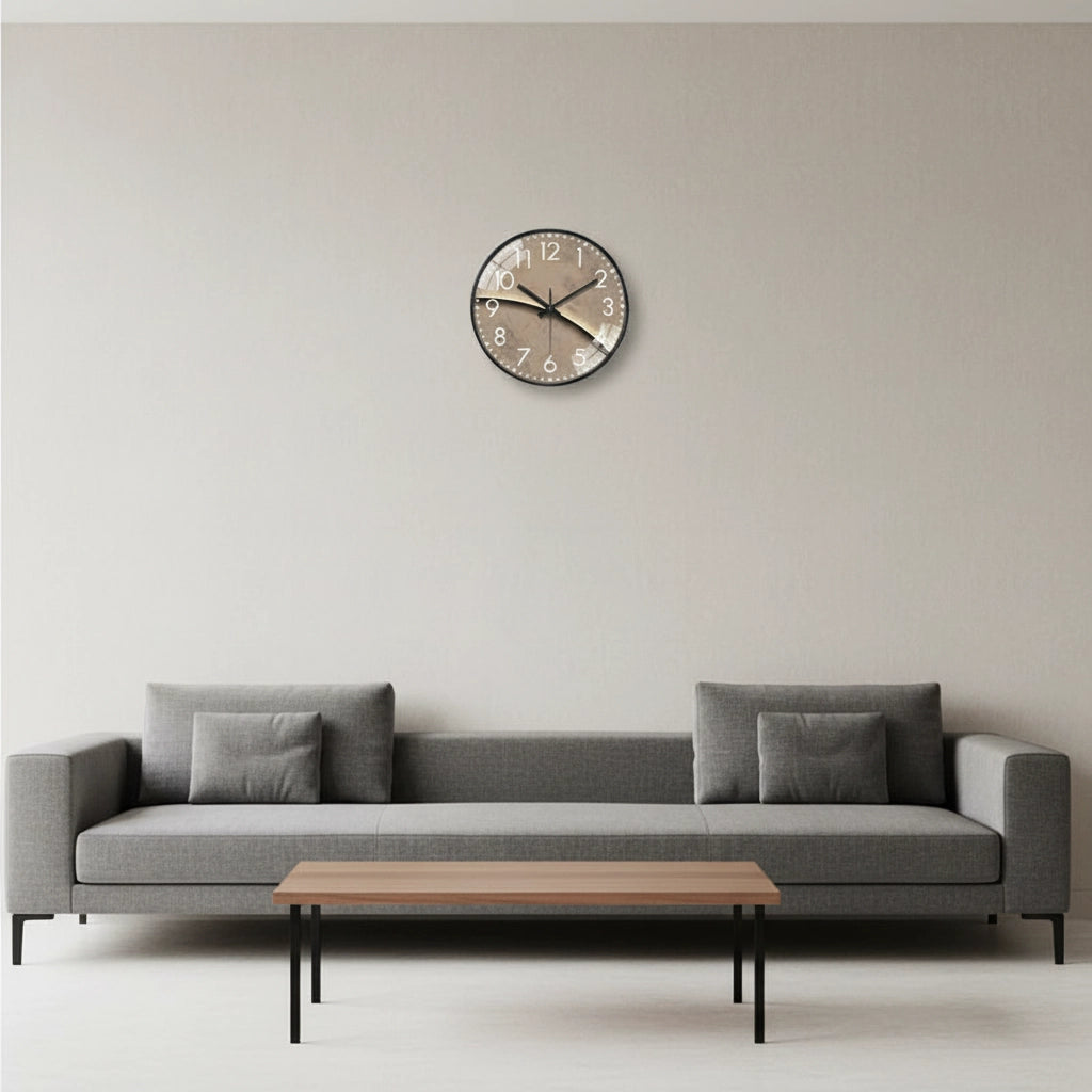 Horloge murale verre minéral abstrait