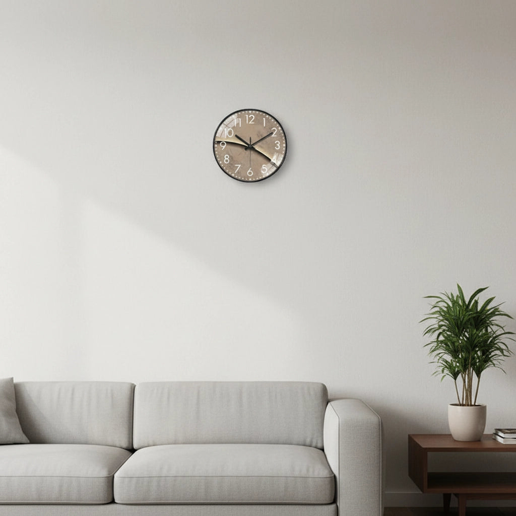 Horloge murale verre minéral abstrait