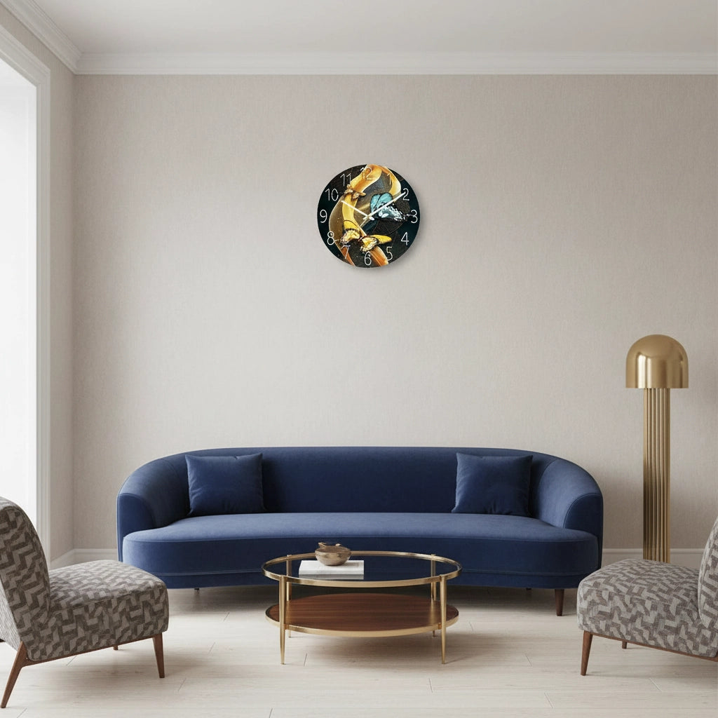 Horloge murale verre onirique