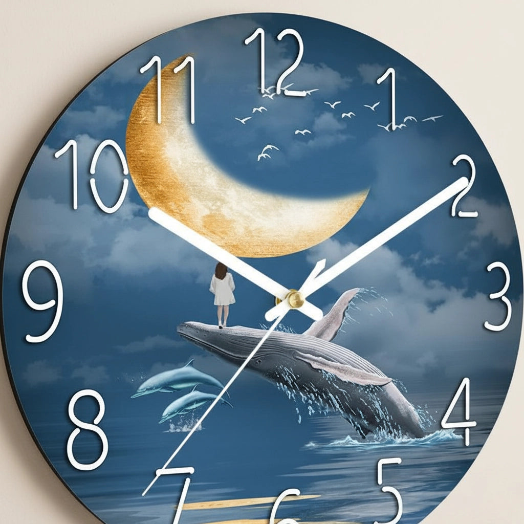 Horloge murale verre uv onirique