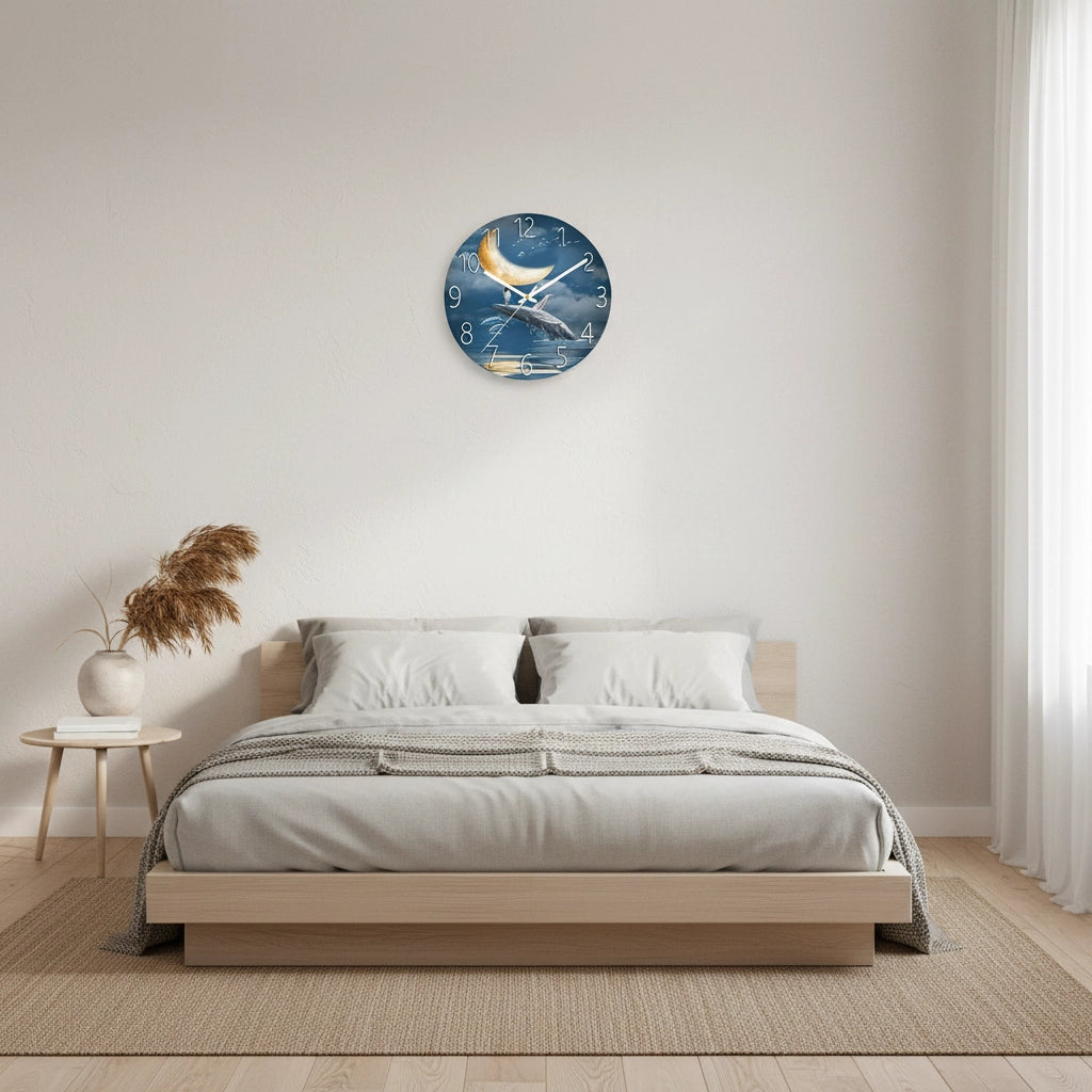 Horloge murale verre uv onirique