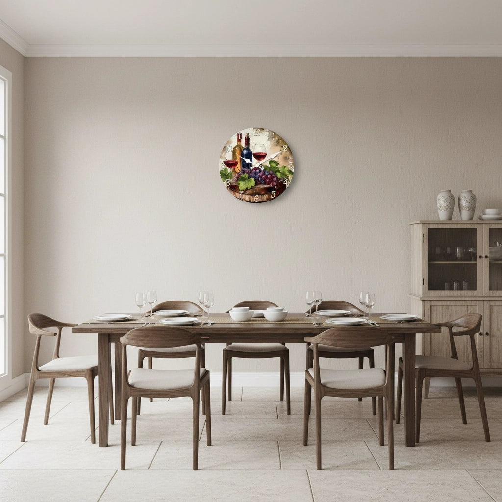Horloge murale vin