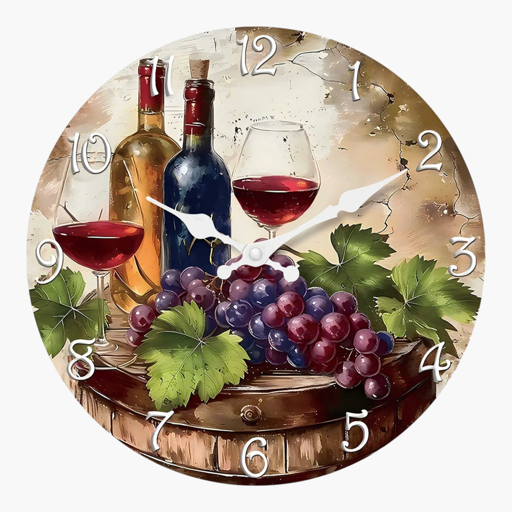 Horloge murale vin