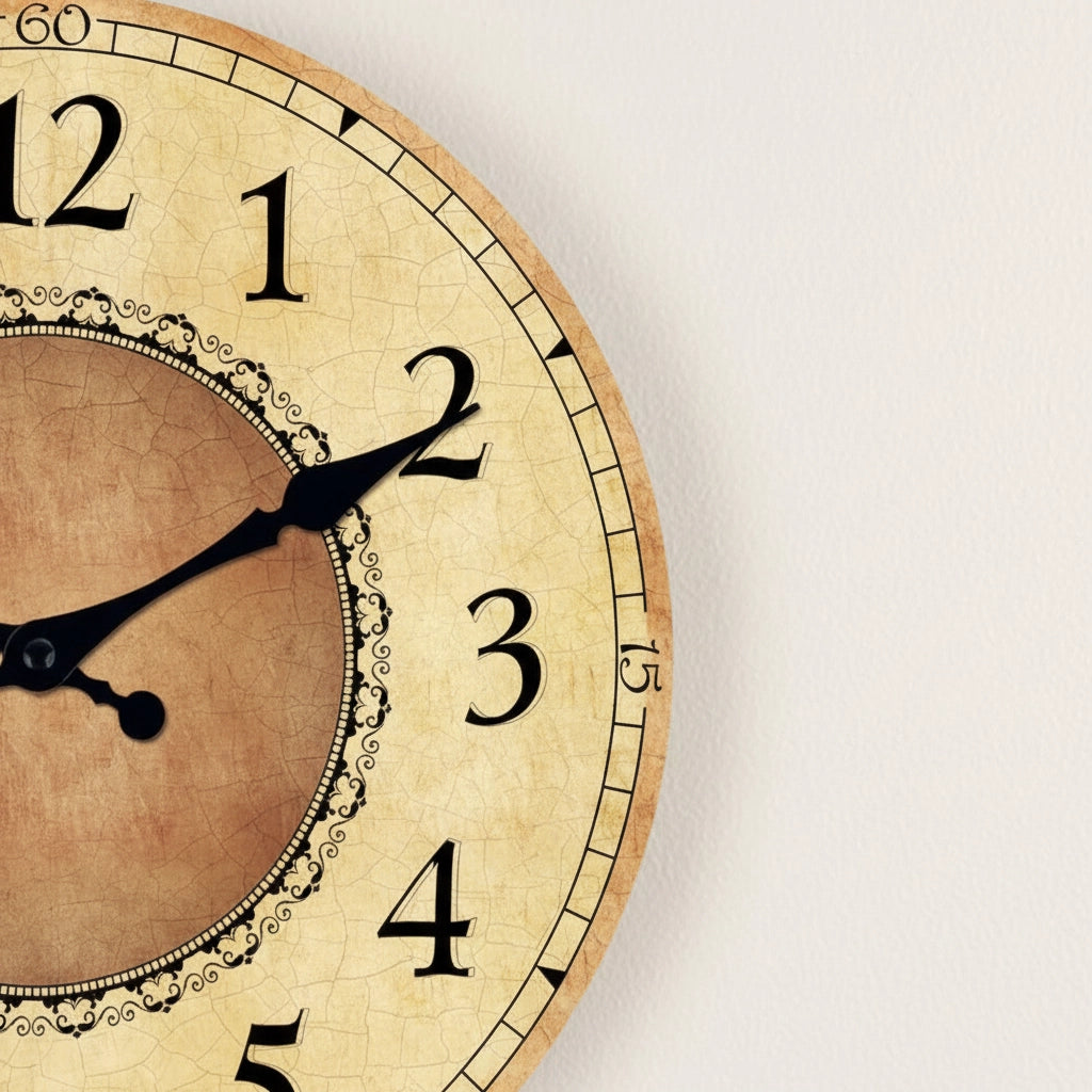 Horloge murale vintage bois