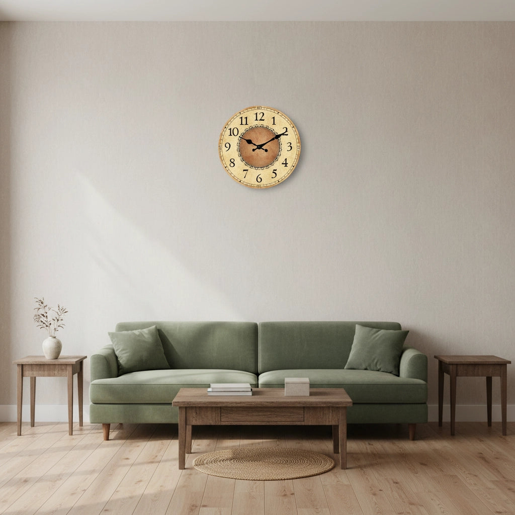 Horloge murale vintage bois