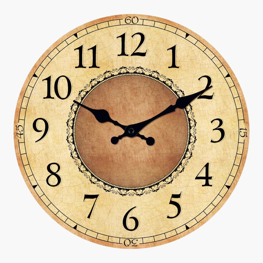 Horloge murale vintage bois