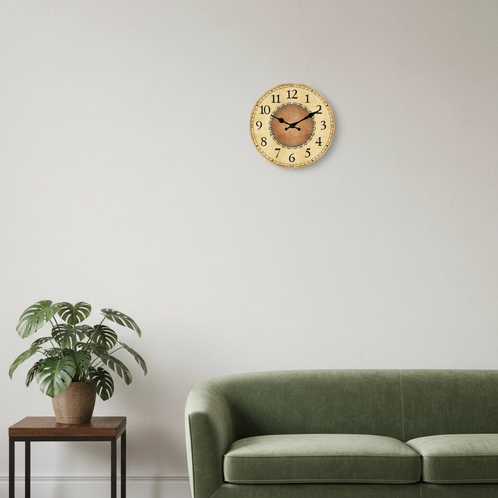 Horloge murale vintage bois