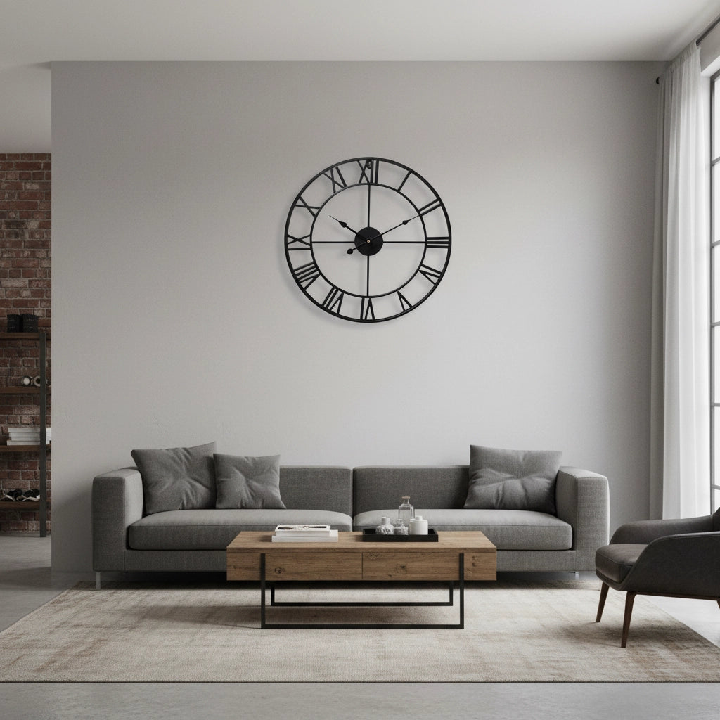 Horloge murale vintage métal