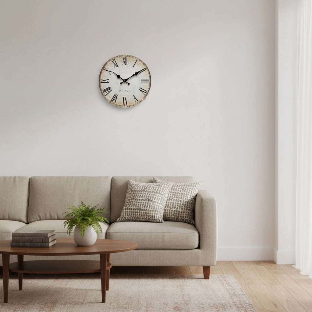 Horloge murale vintage silencieuse