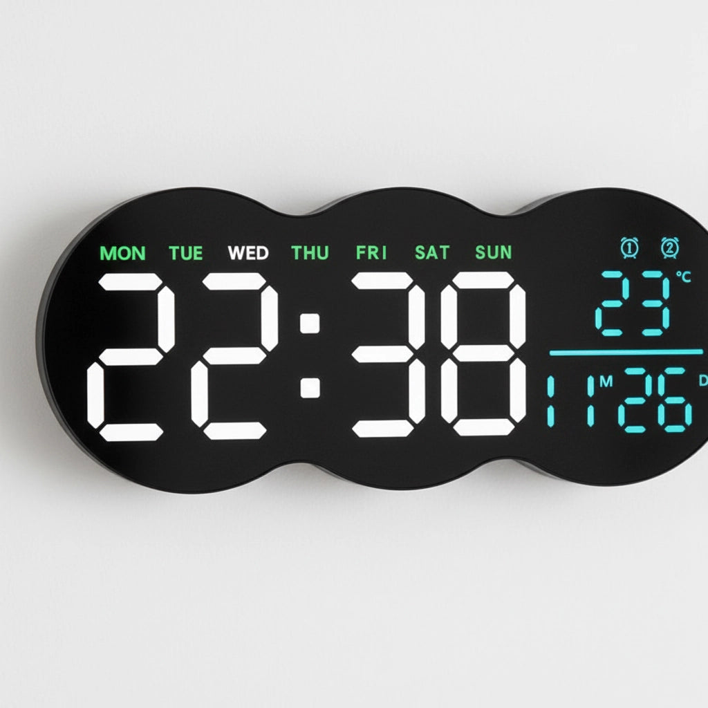 Horloge numérique murale avec date Image