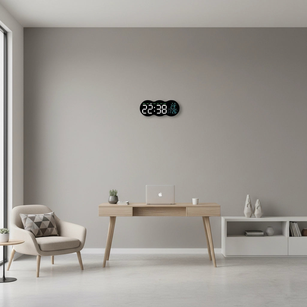 Horloge numérique murale avec date Image