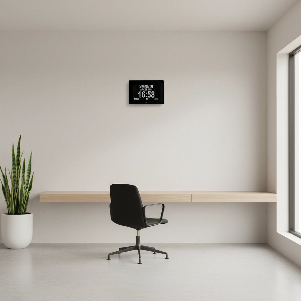 Petite horloge digitale murale