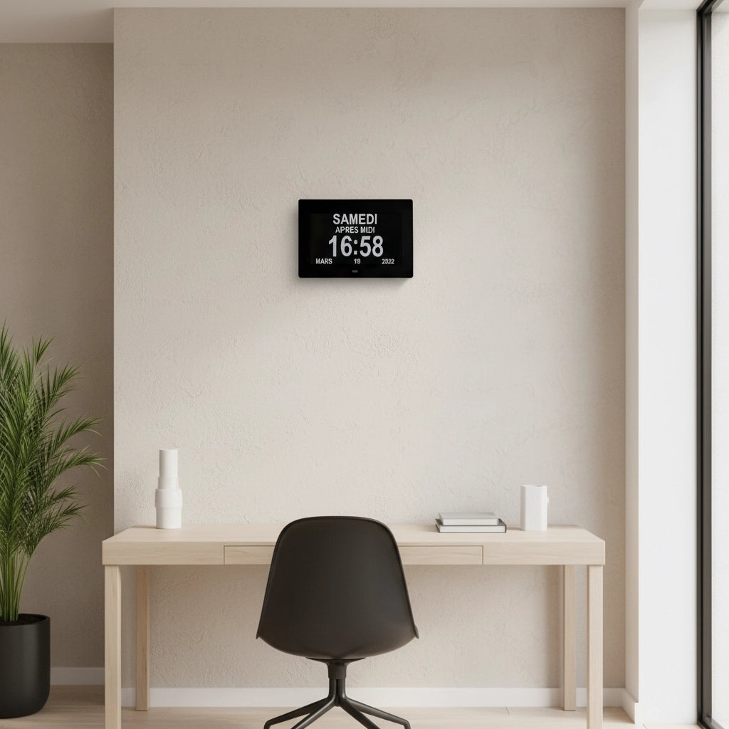 Petite horloge digitale murale