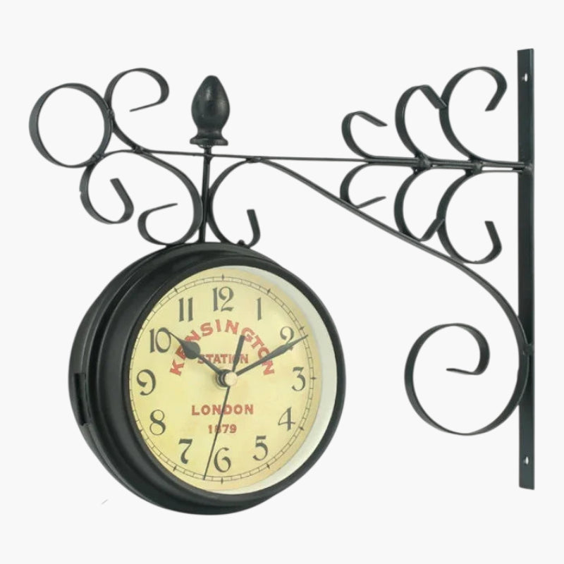 Petite horloge murale vintage Noir 25 x 30 cm