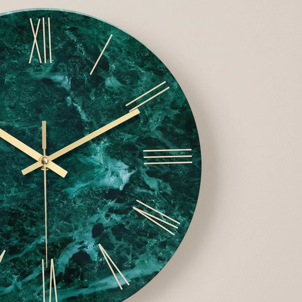 Plaque murale émeraude cristal doré