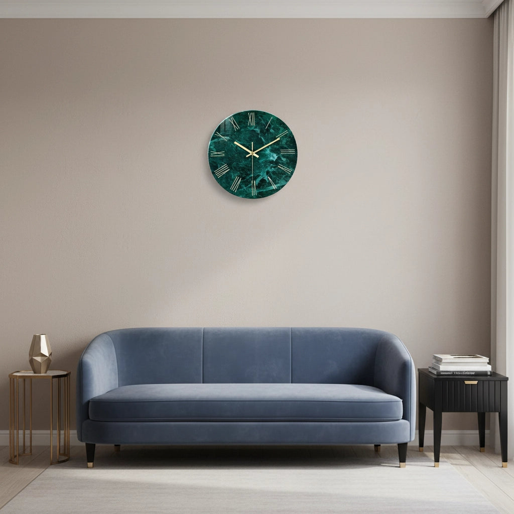 Plaque murale émeraude cristal doré