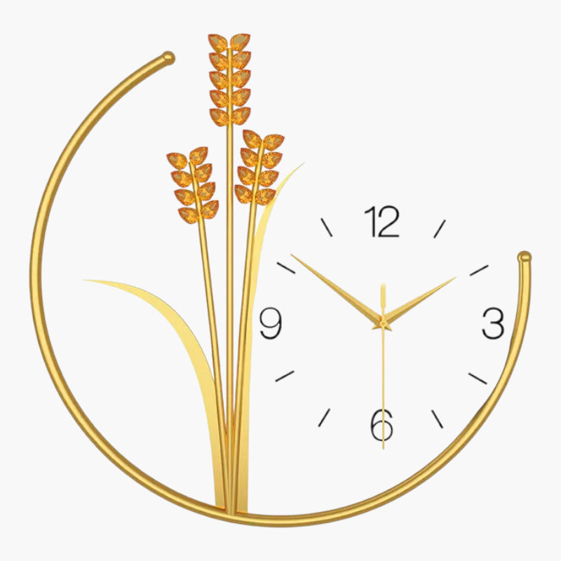 Horloge murale orge doré asymétrique Or 40 cm